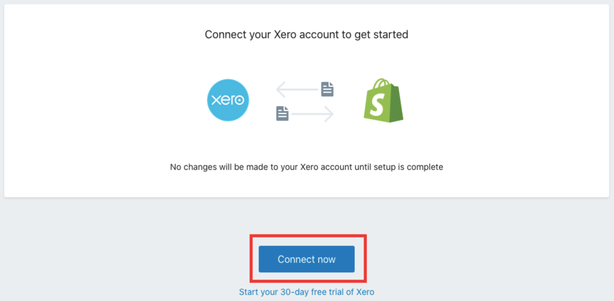 Reconnect your Xero organization by selecting Connect now.