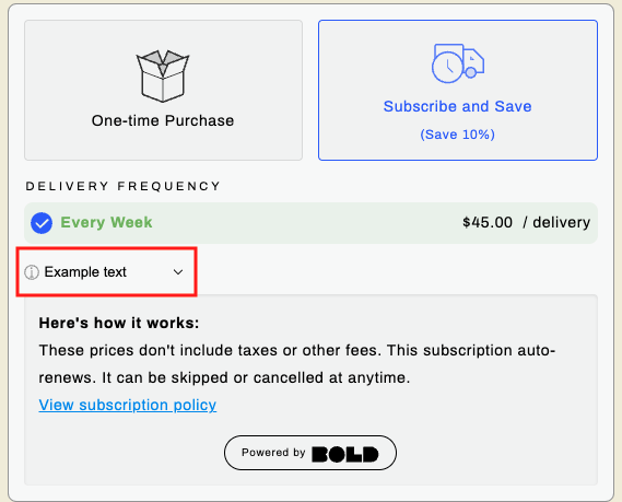 Example text