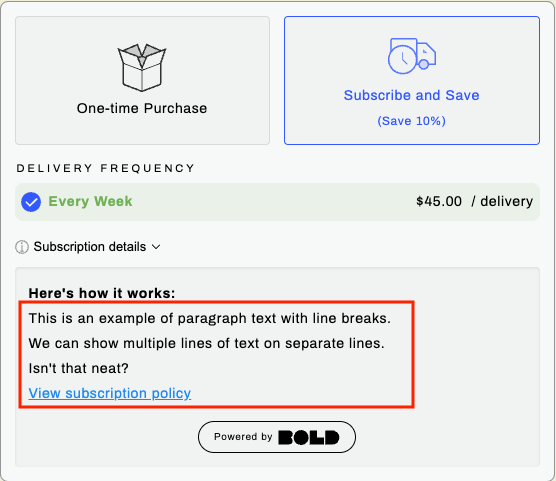 Paragraph text solution with line breaks