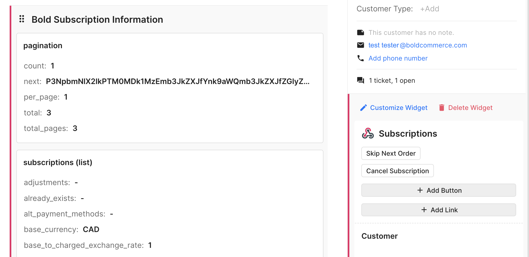 subscriptions (list)