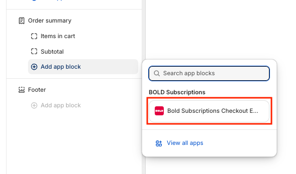 Bold Subscriptions Checkout Extension