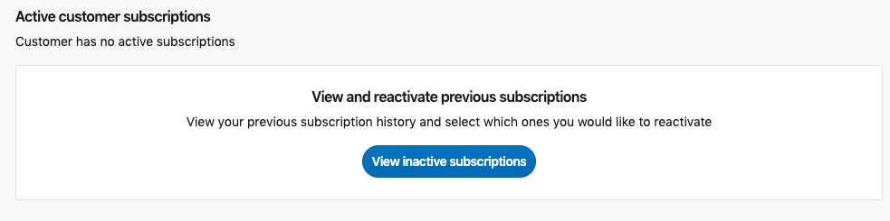 View Inactive Subscriptions