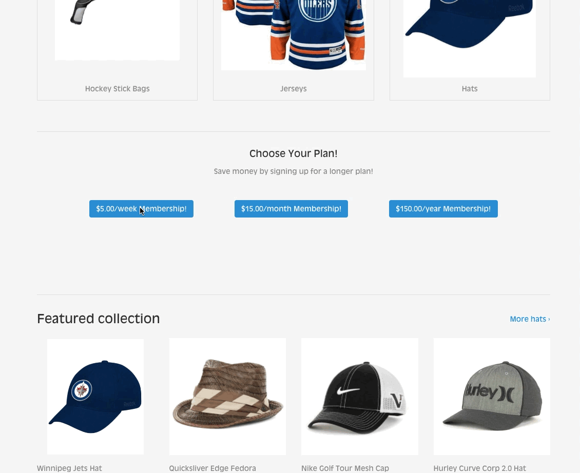 Membership Buy Buttons