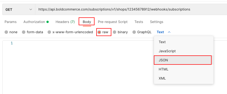 Change to JSON