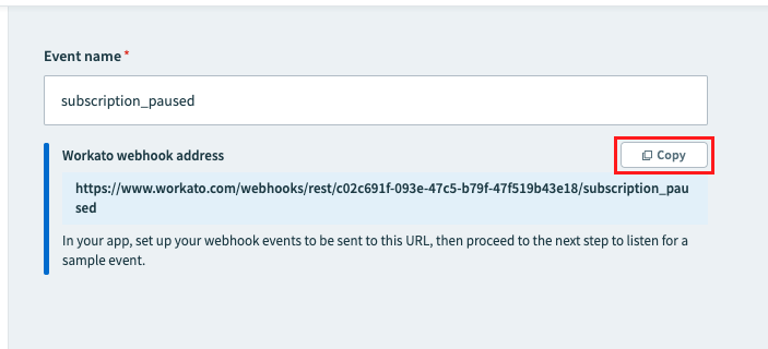 Copy Workato Address