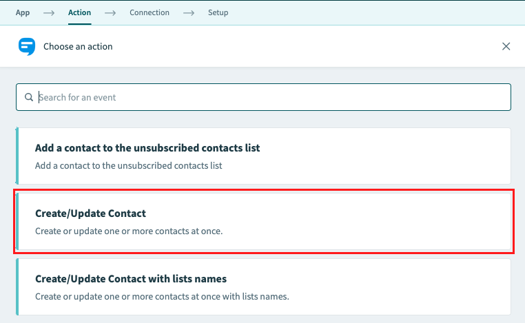 Create Update Contact