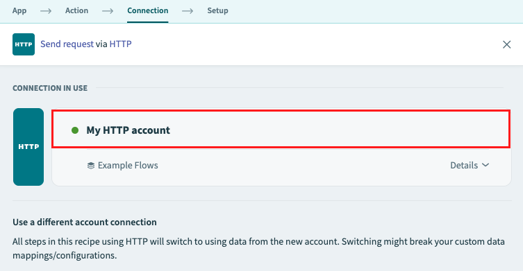 My HTTP account